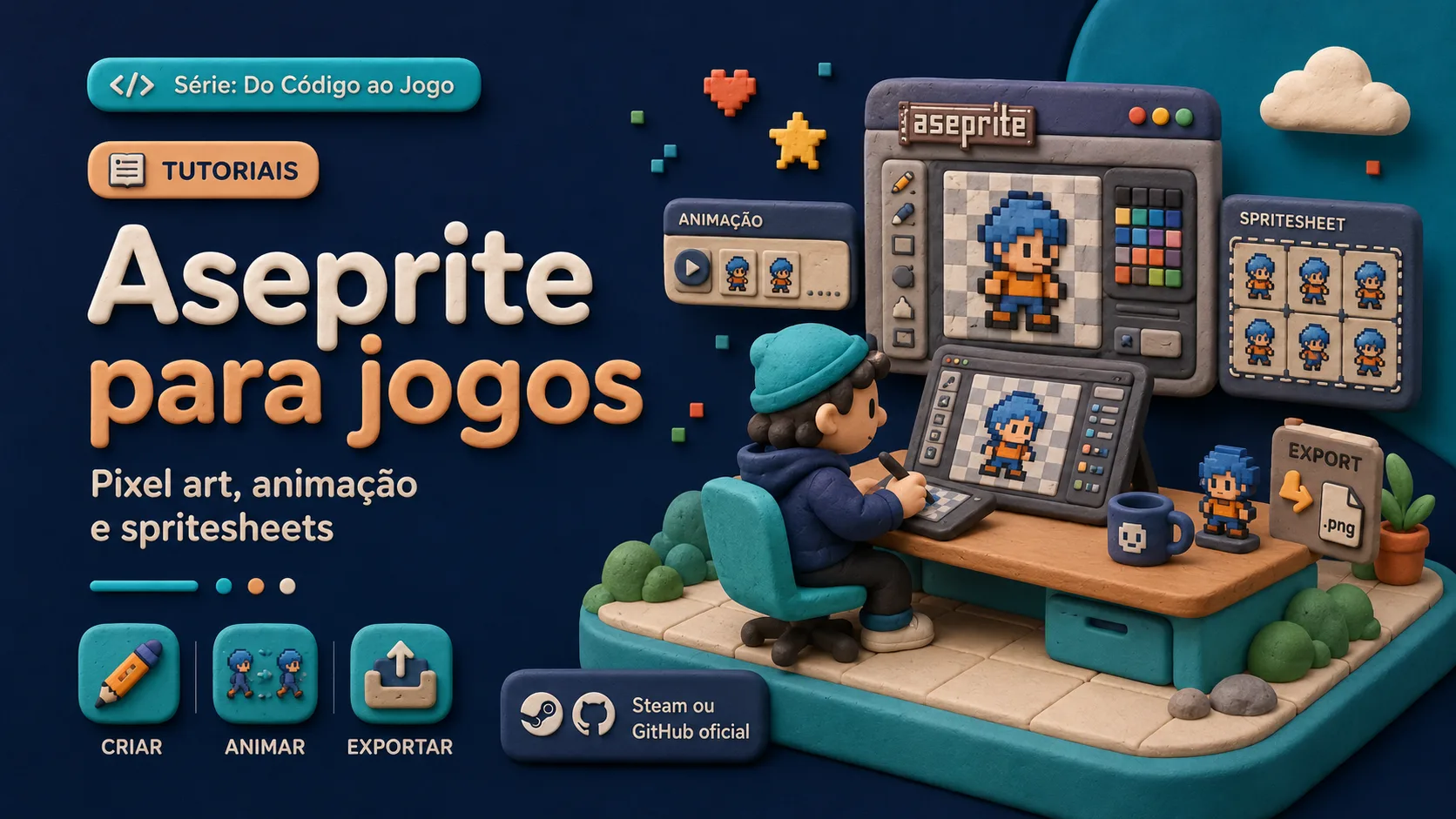 Aseprite para criação de pixel art para jogos