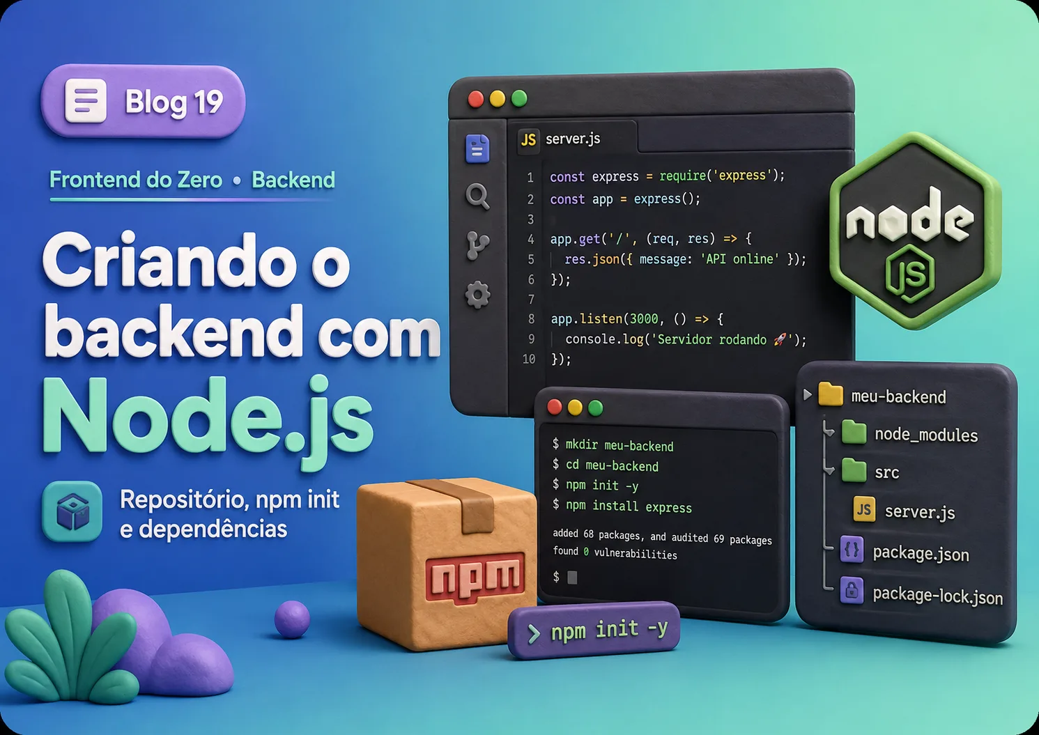 Configuração inicial de backend Node.js