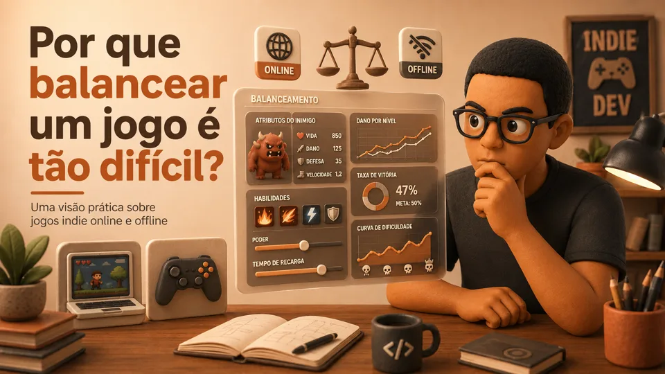 Ilustração sobre balanceamento de jogos